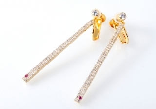 SAINT NICOLAS サンニコラス Keen earring SN-0023ERYG-RB.jpg