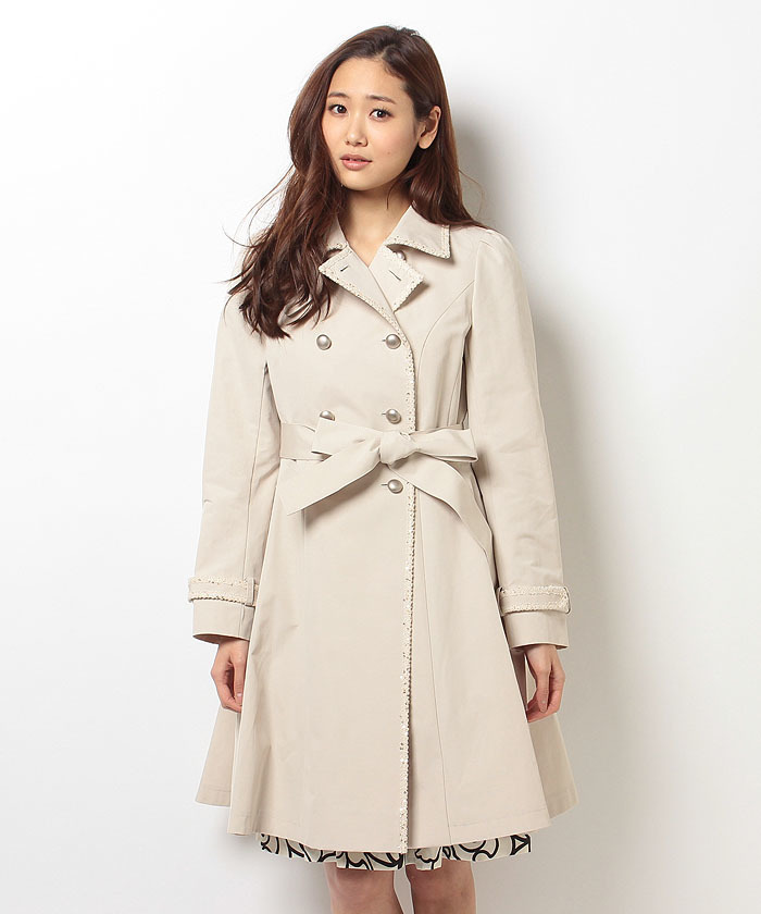 TO BE CHIC(トゥービーシック) スパンコールブレードトレンチコート.jpg